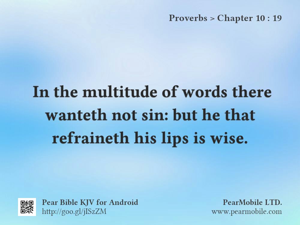 Proverbs, Chapter 10:19